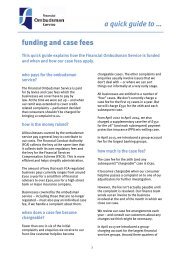 funding and case fees - Financial Ombudsman Service