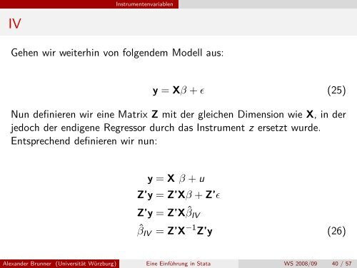 Eine EinfÃƒÂ¼hrung in Stata - Regressionsanalyse - UniversitÃƒÂ¤t WÃƒÂ¼rzburg