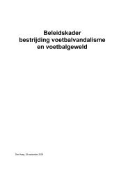 Beleidskader voetbalvandalisme 2005 - Gemeente Amsterdam