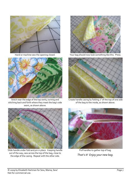 April Bags - Sew Mama Sew