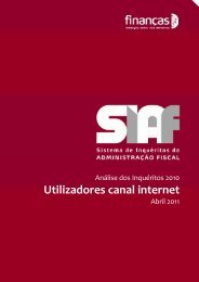 Utilizadores canal internet - Portal das FinanÃ§as