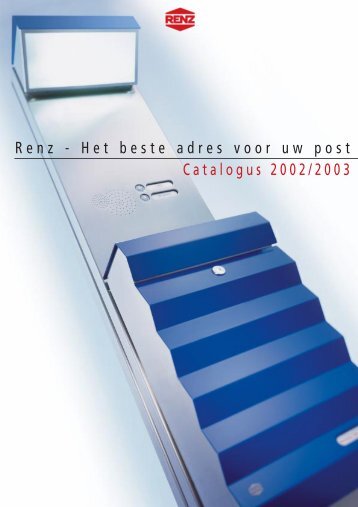 Renz - Het beste adres voor uw post Catalogus 2002/2003