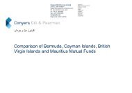 Comparison of Bermuda, Cayman Islands, British Virgin Islands and ...