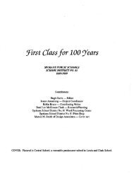 SPS First 100 Years - Spokane Public Schools