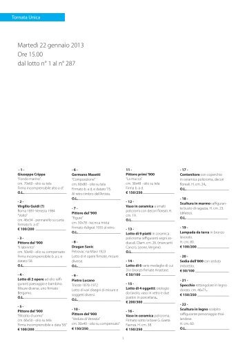 tutto il catalogo - Stadion Casa d'Aste