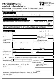 application form 2012 - Perth College