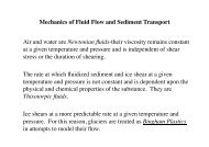 Mechanics of Fluid Flow and Sediment Transport Air and water are ...