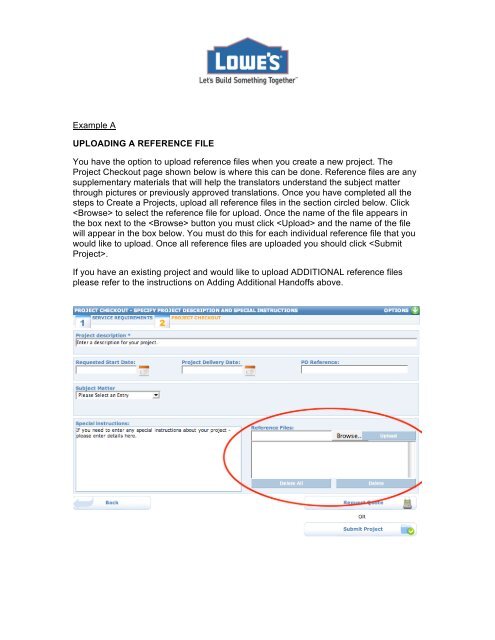 Translation Process for Overseas and Import Vendors - LowesLink