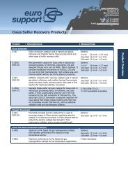 Claus Sulfur Recovery Catalysts - Eurosupport.nl