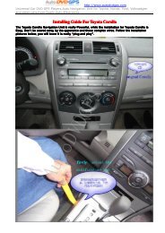 Toyota Corolla DVD GPS Navigation Installation ... - Car DVD Player