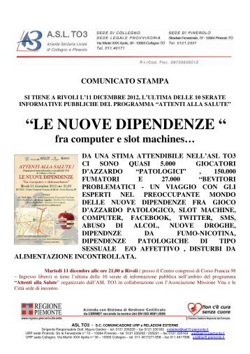 Leggi il comunicato - ASL TO3