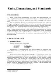 Units, Dimensions, and Standards INTRODUCTION