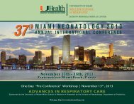 Please click here to view the Miami Neonatology 2013 brochure.