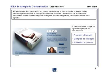 IKEA Estrategia de Comunicación Caso Interactivo - IE. Multimedia ...