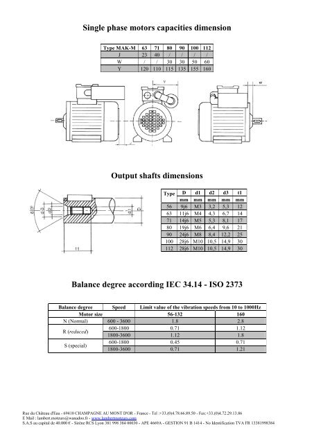 Explosion and flame-proof single phase electric motors - LAMBERT ...