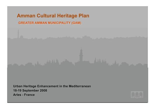 Amman Cultural Heritage Plan - Qualicities