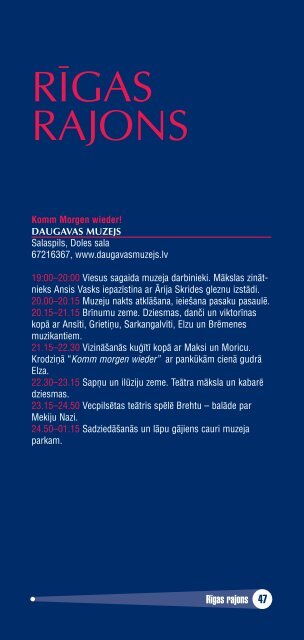 muzeju nakts buklets2.pdf - Latvijas Muzeju biedrÄ«ba