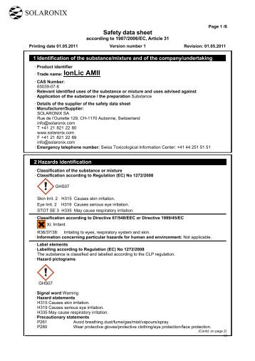 MSDS IonLic AMII.pdf - Solaronix