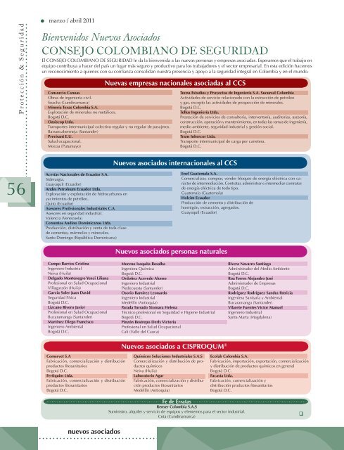 Revista del Consejo Colombiano de Seguridad