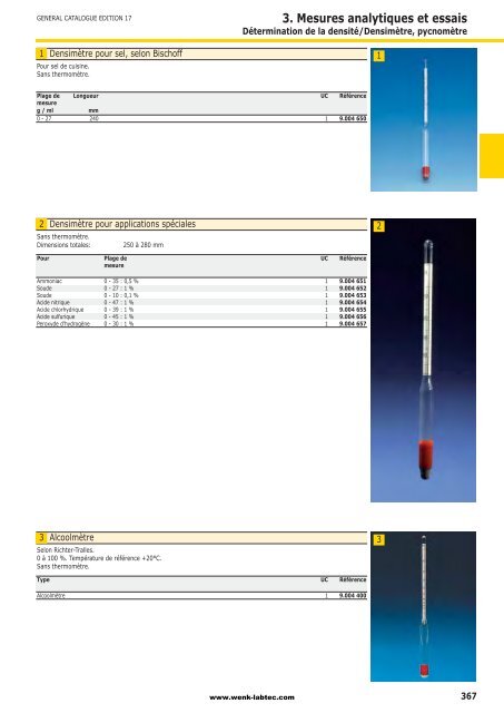 3. Mesures analytiques et essais - Wenk Lab Tec