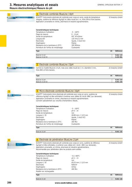 3. Mesures analytiques et essais - Wenk Lab Tec