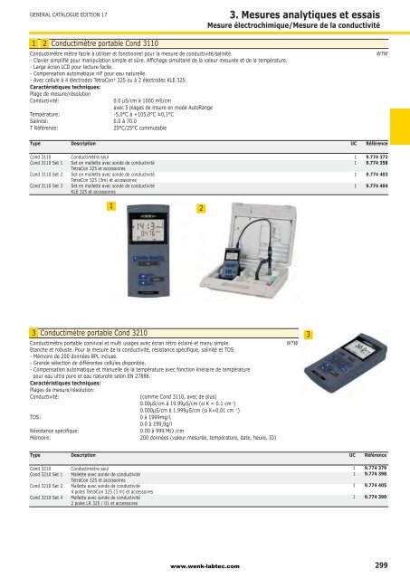 3. Mesures analytiques et essais - Wenk Lab Tec