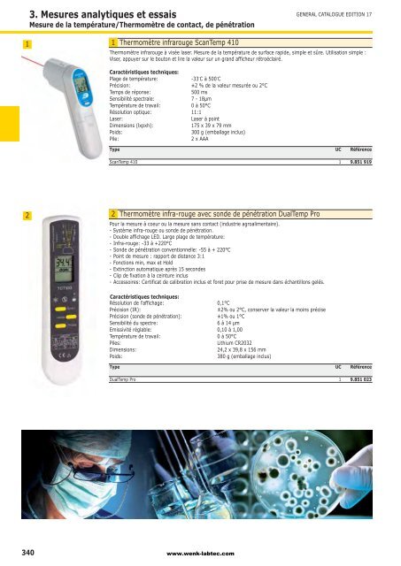 3. Mesures analytiques et essais - Wenk Lab Tec