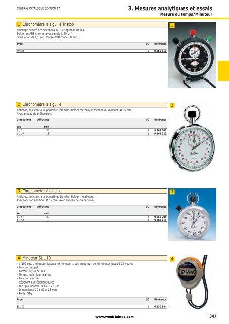 3. Mesures analytiques et essais - Wenk Lab Tec