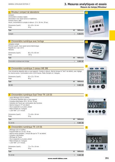 3. Mesures analytiques et essais - Wenk Lab Tec