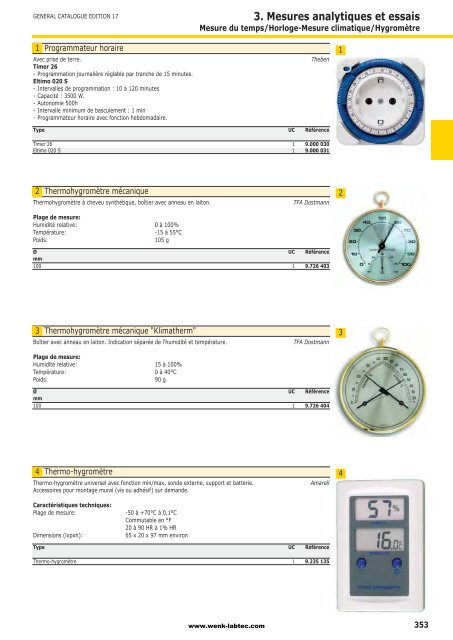 3. Mesures analytiques et essais - Wenk Lab Tec