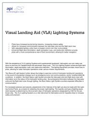 Visual Landing Aid (VLA) Lighting Systems Data Sheet.