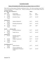 STATISTICS PAPER Scheme of Examination of B.A./B.Sc. three year ...