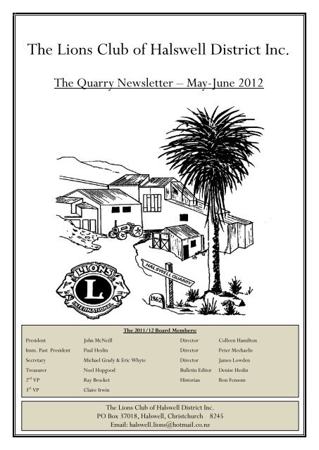 Bulletin - May/June 2012 - Lions Clubs New Zealand