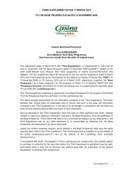 THIRD SUPPLEMENT DATED 17 MARCH 2010 ... - Groupe Casino