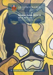 4th and 5th Form Studies Guide - Aiglon College
