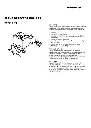 flame detector for gas type re3 - System Control Engineering