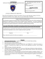 POLICE OFFICER APPLICATION - The City of Eureka, Missouri