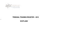 Tribunal training register - 2010 Scotland - Administrative Justice ...