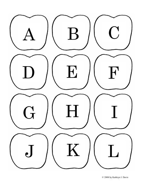 Apple Alphabet - capital Letters - Sound City Reading