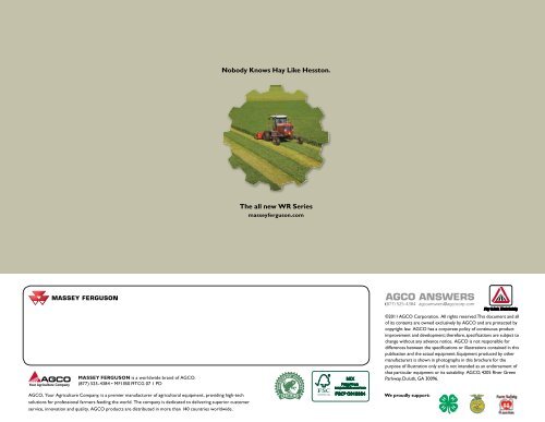 MF WR Series Windrowers Brochure - Hesston.com