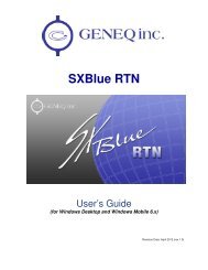 SXBlue RTN User's Guide - SXBlue GPS Series