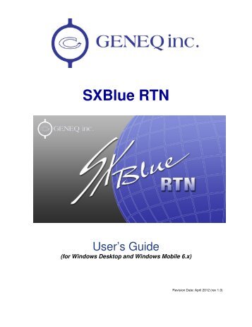 SXBlue RTN User's Guide - SXBlue GPS Series