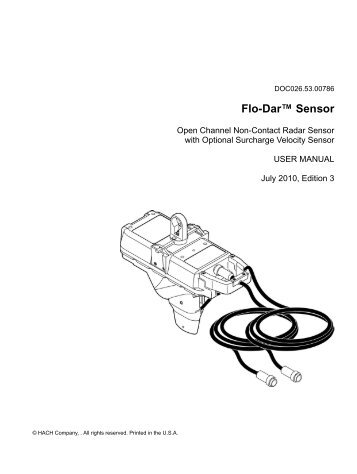 Flo-Darâ¢ Sensor - Hachflow