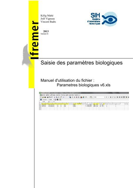 Guide Dutilisation Des Fichiers Excel Sur Les Paramãtres