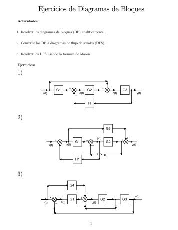 Ejercicios de Diagramas de Bloques