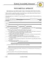 NON-PARENTAL AFFIDAVIT - Clayton County Public Schools