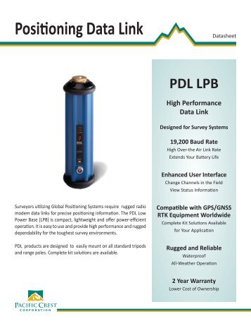 PDL LPB High Performance Data Link - SXBlue GPS Series