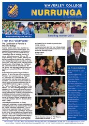 Nurrunga Online Vol 36 No 06 (09/03/12) - Waverley College