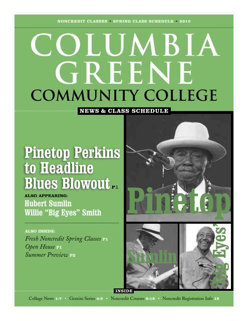 C-GCC Spring 2010 News &amp; Class Schedule - Columbia-Greene ...
