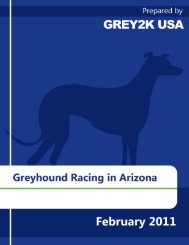 Report on Greyhound Racing in Arizona (February ... - Grey2K USA